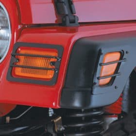 Προστατευτικά Φλας & στα φτερά 4τεμ μαύρα  Wrangler  97-06