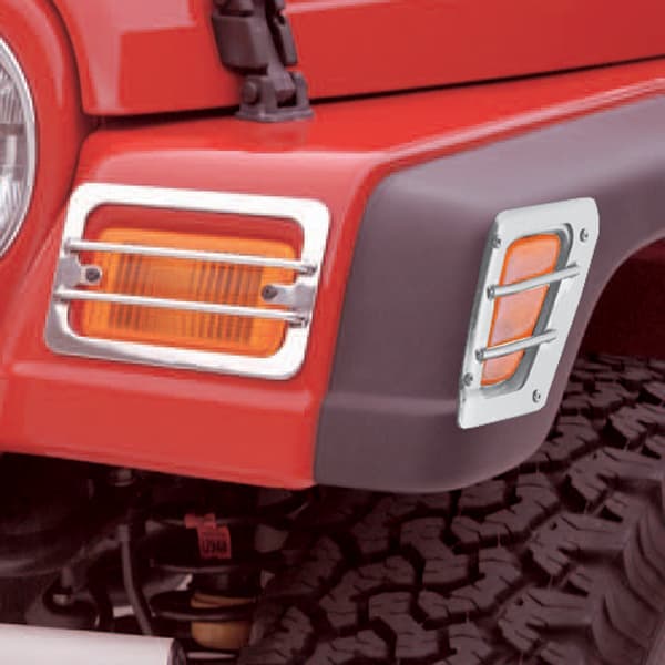 Προστατευτικά Φλας & στα φτερά 4τεμ χρωμίου Wrangler  97-06