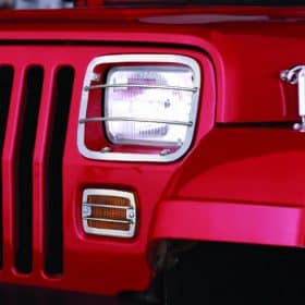 Προστατευτικά Φαναριών & φλας  4τεμ.  χρωμίου Wrangler  87-95