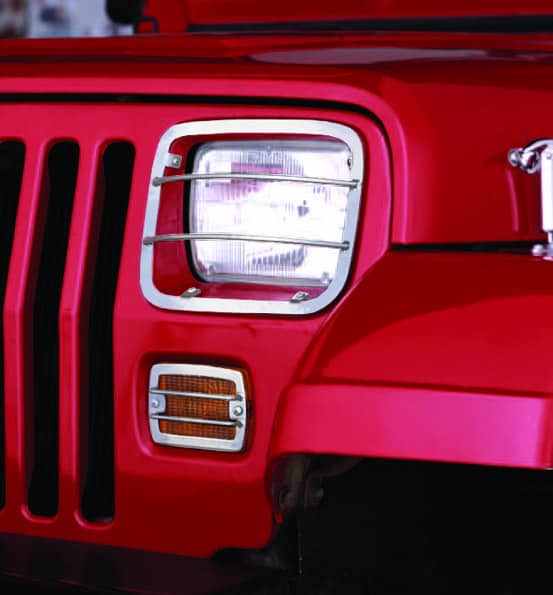 Προστατευτικά Φαναριών & φλας  4τεμ.  χρωμίου Wrangler  87-95