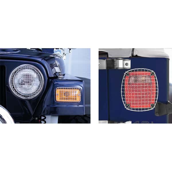 Κιτ προστασίας  φαναριών χρωμίου σετ 6 τεμ Wrangler 97-06