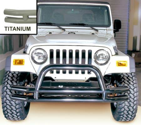 Μπροστινός σωληνωτός προφυλακτήρας Titanium  Wrangler &  CJ  76-06