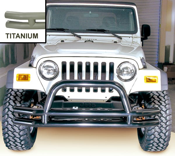 Μπροστινός σωληνωτός προφυλακτήρας Titanium  Wrangler &  CJ  76-06