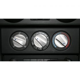 Κουμπί αλουμινίου Blue light A/C 07-09 Wrangler set 3pcs