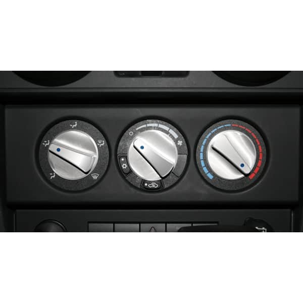 Κουμπί αλουμινίου Blue light A/C 07-09 Wrangler set 3pcs