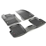 Set Πατάκια-Σκαφάκια από Λάστιχο Μαύρα για Jeep Renagade 15-17
