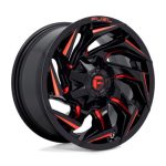 REACTION GLOSS BLACK MILLED W/ RED TINT Ζάντες Fuel Off-Road 20X10 6X135/5.5 106.1 NLQ
