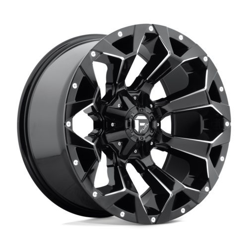 Large-web_ASSAULT D576 GLS BLK 20x10 A1 ASSAULT GLOSS BLACK MILLED 17X9 5X4.5/5.0 78.1 NBL -12 Ζάντες Fuel Off-Road - Image 1