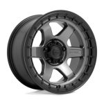 BLOCK MATTE GUNMETAL W/ BLACK RING 18X9 5X5.0 71.5 -12MM Ζάντες Fuel Off-Road