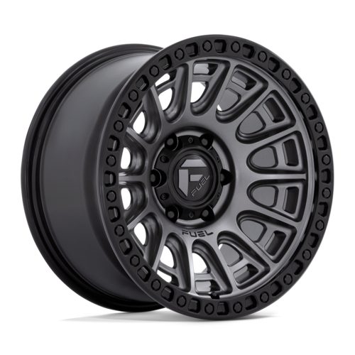 Large-web_CYCLE D835 17X9 6LUG ET-12 MATTE GUNMETAL WITH BLACK RING A1 CYCLE GRAY 17X9 5X5.0 71 GDB -12 Ζάντες Fuel Off-Road - Image 1