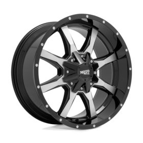 MO970 GLOSS BLACK W/ MACHINED FACE 20X12 5X5.0/5.5 -44MM Ζάντες Moto Metal