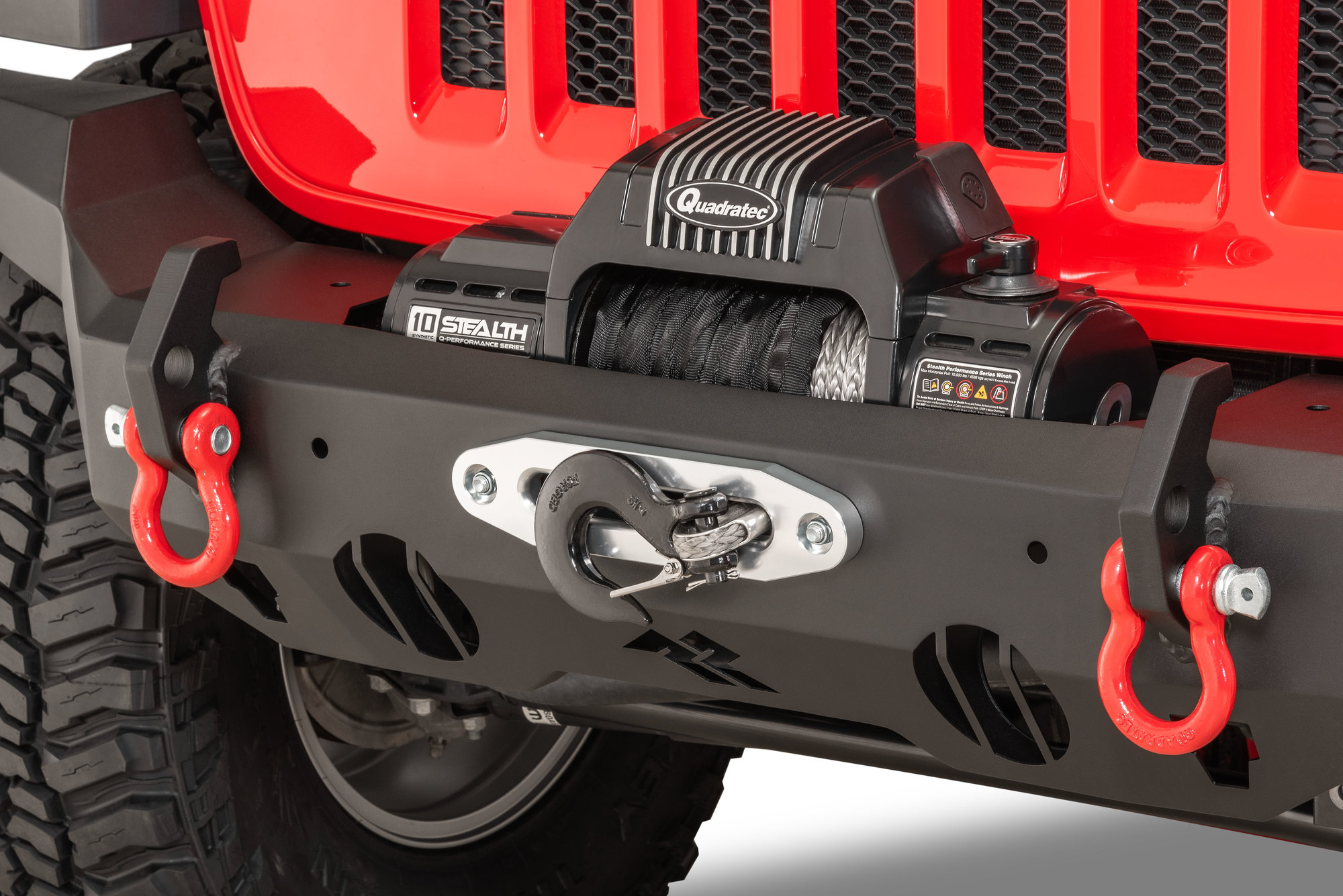 rugged-ridge-aluminum-hawse-fairlead-11238.01-installed Γλύστρα Αλουμινίου Rugged Ridge - Image 1